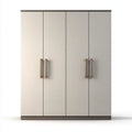 Armoire de chambre 4 portes beige 200 x 60 x 200 cm en panneaux MDF mélaminés rectangulaire