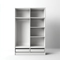 Armoire dressing ouverte blanche 100 x 50 x 200 cm en panneaux de particules rectangulaire