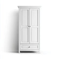 Armoire de chambre 2 portes 1 tiroir blanche 100 x 55 x 200 cm en MDF rectangulaire
